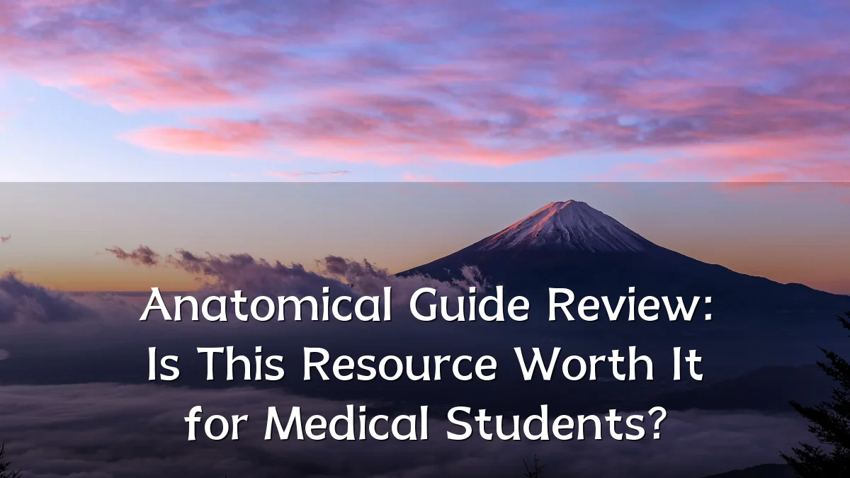 Anatomical Guide Review: Is This Resource Worth It for Medical Students?
