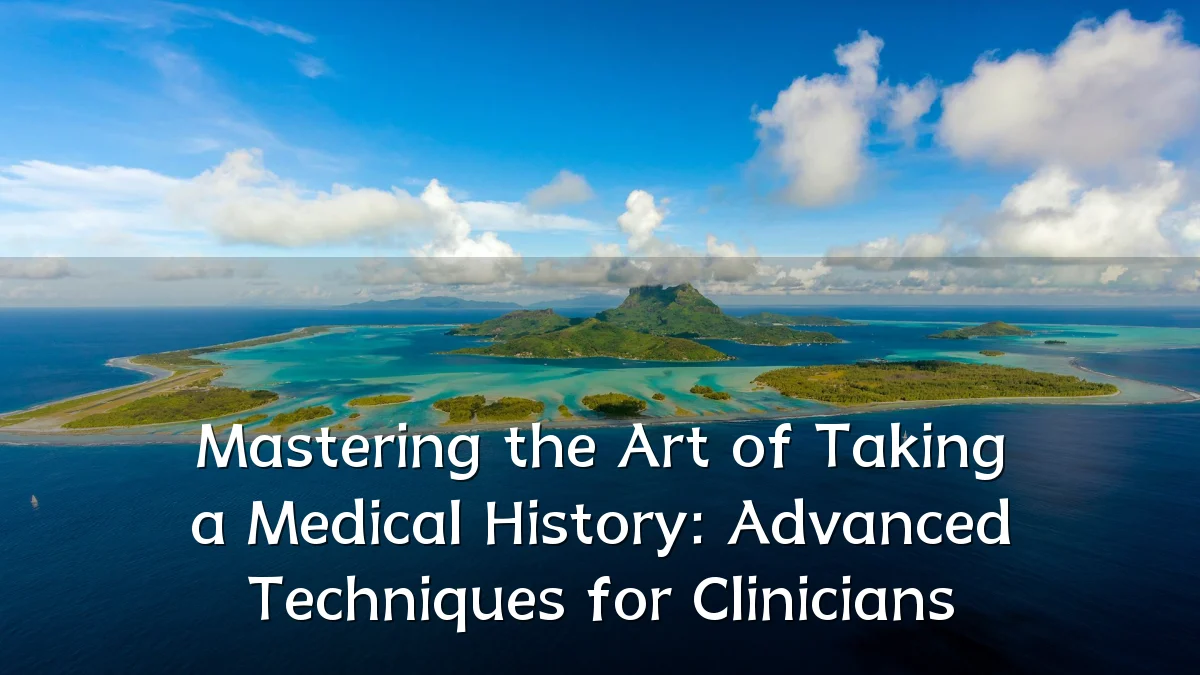 Mastering the Art of Taking a Medical History: Advanced Techniques for Clinicians