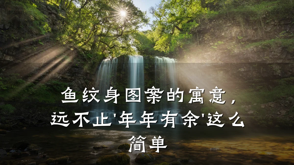 鱼纹身图案的寓意,远不止'年年有余'这么简单